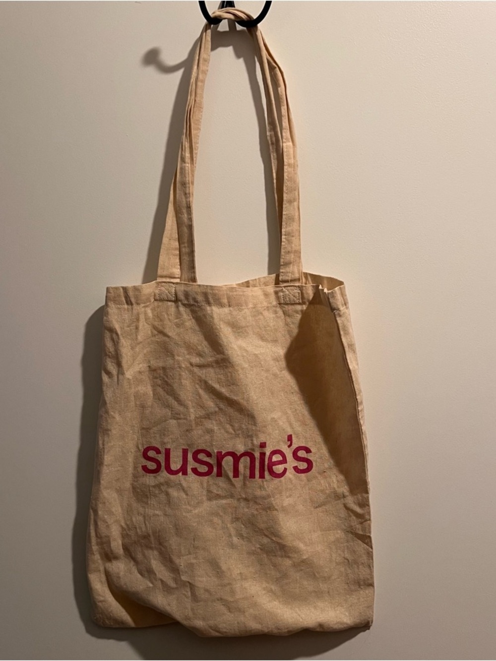 Susmie's Beige Canvas Tote Bag Everyday Reusable Shopper